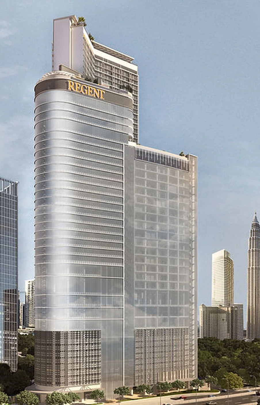 Artist impression of the Golden Crown Residence and Regent Hotel tower on Jalan Tun Razak, Kuala Lumpur